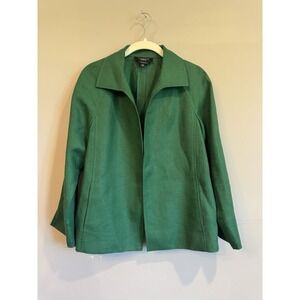 Talbots Kelly Green Irish Linen‎ Blazer Medium Golf Business